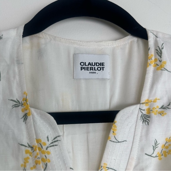 CLAUDIE PIERLOT Mini Short Wrap Around Floral Mimosa Dress Size 34 (US 4) - Picture 6 of 9